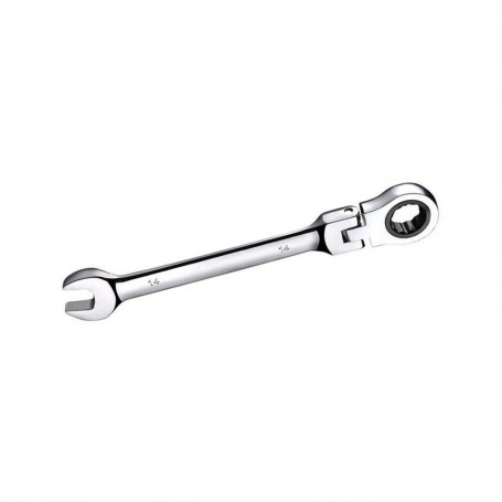 CHIAVE A SNODO 14 MM CRICCHETTO NERO A 12 DENTI TESTA GIREVOLE 180