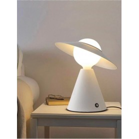 LAMPADA DA TAVOLO SCRIVANIA COMODINO LUME PORTA LAMPADINA E27 LUMETTO BIANCO