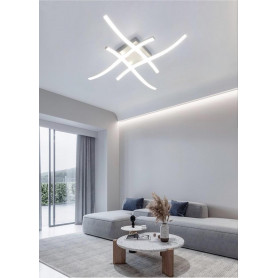 PLAFONIERA LED LUCE BIANCA 6500K LAMPADARIO 35 WATT STILE MODERNO