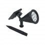 COPPIA FARO CON PANNELLO SOLARE RICARICABILE 7 WATT FARETTO LUCE BIANCA GIARDINO