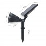 COPPIA FARO CON PANNELLO SOLARE RICARICABILE 7 WATT FARETTO LUCE BIANCA GIARDINO