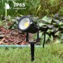 FARETTO LED 5 W PROIETTORE LUCE CALDA STAFFA PICCHETTO DA TERRA GIARDINO ESTERNO ED06-NC