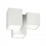 LAMPADARIO DA SOFFITTO 3 CUBI IN GESSO VERNICIABILE SUPPORTO PER FARETTO GU10