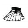 PLAFONIERA LAMPADARIO IN METALLO PORTA LAMPADINA E27 STILE MODERNO NERO C70N