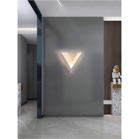 APPLIQUE LED LUCE BIANCA CALDA NATURALE LAMPADA A V IN VETRO DA PARETE 9 W