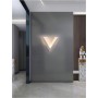 APPLIQUE LED LUCE BIANCA CALDA NATURALE LAMPADA A V IN VETRO DA PARETE 9 W