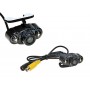 TELECAMERA RETROMARCIA 2 LED VISIONE NOTTE CAMERA A COLORI STAFFA X AUTO CAMPER