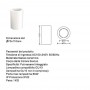PORTAFARETTO DA SOFFITTO IN GESSO ATTACCO GU10 PORTA FARETTO A CILINDRO BIANCO