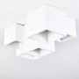 LAMPADARIO DA SOFFITTO CUBO IN GESSO VERNICIABILE SUPPORTO FARETTO GU10 X 5