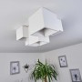 LAMPADARIO DA SOFFITTO CUBO IN GESSO VERNICIABILE SUPPORTO FARETTO GU10 X 5