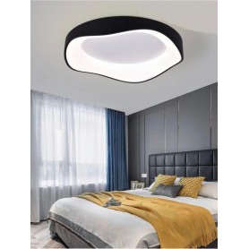 PLAFONIERA LED ONDA 38 W 3 COLORI LUCE BIANCA CALDA NATURALE LAMPADARIO NERO