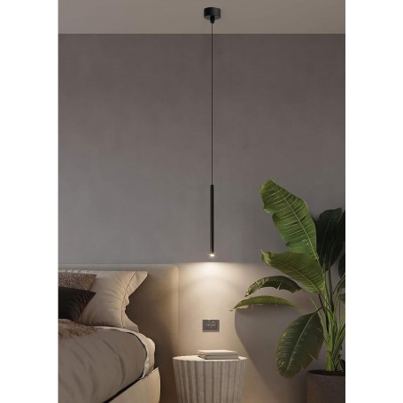 LAMPADARIO DA SOFFITTO LED LUCE NATURALE 4000K 3 WATT STILE MODERNO NERO A11-NN