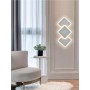 APPLIQUE LED LUCE BIANCA CALDA NATURALE 14 W LAMPADA DA PARETE 3 ROMBI IN VETRO