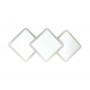 APPLIQUE LED LUCE BIANCA CALDA NATURALE 14 W LAMPADA DA PARETE 3 ROMBI IN VETRO