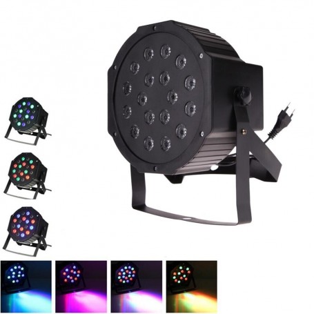 FARO 18 LED RGB LUCE STROBOSCOPICA PER DMX LAMPADA EFFETTI STROBO DISCOTECA DJ