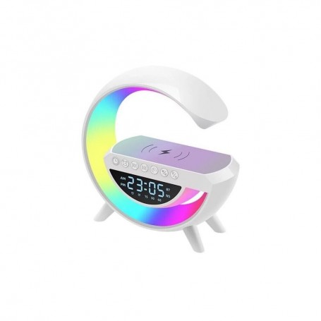 LAMPADA LED RGB MINI CASSA SPEAKER BLUETOOTH CARICABATTERIA WIRELESS SVEGLIA