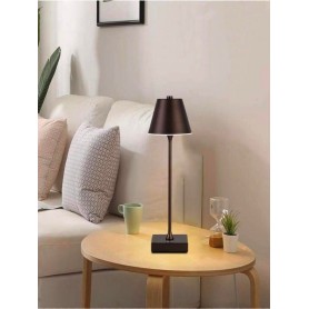 LAMPADA LUCE BIANCA CALDA NATURALE DA TAVOLO RICARICABILE USB LUME 10 W MARRONE