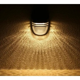 FARETTO LED PANNELLO SOLARE 3 WATT LUCE CALDA RICARICABILE SENSORE CREPUSCOLARE