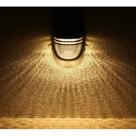 FARETTO LED PANNELLO SOLARE 3 WATT LUCE CALDA RICARICABILE SENSORE CREPUSCOLARE