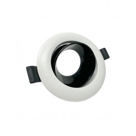 PORTAFARETTO ORIENTABILE INCASSO PER SOFFITTO SUPPORTO FARETTO BIANCO NERO