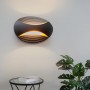 APPLIQUE 6 W DA PARETE DOPPIA EMISSIONE LED LUCE BIANCA CALDA NATURALE AQ15 NERO