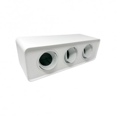 PORTA FARETTO TRIPLO SUPPORTO ORIENTABILE MONTAGGIO DA SOFFITTO BIANCO P343B