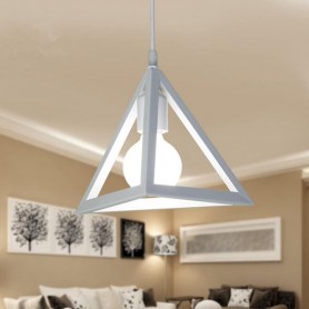 LAMPADARIO DA SOFFITTO A SOSPENSIONE TRIANGOLO 3D PORTALAMPADA E27