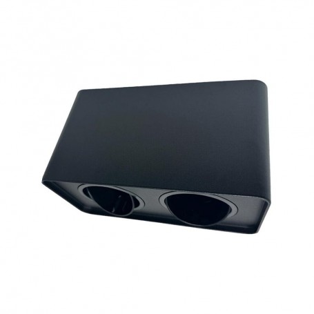 PORTA FARETTO DOPPIO SUPPORTO ORIENTABILE MONTAGGIO DA SOFFITTO NERO P342N