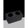 PORTA FARETTO DOPPIO SUPPORTO ORIENTABILE MONTAGGIO DA SOFFITTO NERO P342N