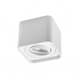 PORTA FARETTO ORIENTABILE SUPPORTO PORTAFARETTO DA SOFFITTO ESTERNO BIANCO P34B1