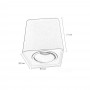 PORTA FARETTO ORIENTABILE SUPPORTO PORTAFARETTO DA SOFFITTO ESTERNO BIANCO P34B1