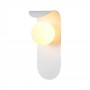 APPLIQUE A PARETE LAMPADA IN METALLO BIANCO SFERA G9 STILE MODERNO AQ46