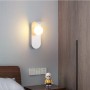 APPLIQUE A PARETE LAMPADA IN METALLO BIANCO SFERA G9 STILE MODERNO AQ46