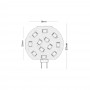 3 X LAMPADINA 12 LED LUCE BIANCA LAMPADA SLIM PIASTRA TONDA G4 2 WATT