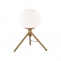 LAMPADA DA TAVOLO 1 SFERA G9 LUME SUPPORTO TREPPIEDI ABAT JOUR BRONZO D35