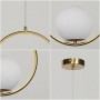 LAMPADARIO A SOSPENSIONE SFERA ATTACCO G9 MODERNO BRONZO