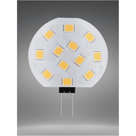 3 X LAMPADINA 12 LED LUCE CALDA LAMPADA SLIM PIASTRA TONDA G4 2 WATT