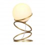 LAMPADA DA TAVOLO SFERA CON 4 ANELLI IN METALLO BRONZO LUME MODERNO G9 D31