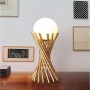 LAMPADA DA TAVOLO IN METALLO TUBOLARE SFERA G9 LUME BRONZO