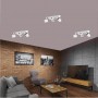 FARETTO ORIENTABILE STAFFA DA SOFFITTO LAMPADA 3 PORTAFARETTO GU10 BIANCO