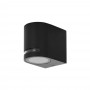 APPLIQUE LED LUCE NATURALE LAMPADA DA PARETE MURO FARETTO GU10 8W IP54 NERO