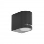 APPLIQUE LED LUCE CALDA LAMPADA DA PARETE MURO FARETTO GU10 8 W IP54 NERO