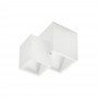 APPLIQUE DA PARETE 2 X CUBO IN GESSO VERNICIABILE LAMPADA DOPPIA LUCE G9