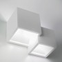 APPLIQUE DA PARETE 2 X CUBO IN GESSO VERNICIABILE LAMPADA DOPPIA LUCE G9