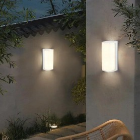 APPLIQUE LED LUCE NATURALE LAMPADA DA MURO 10 WATT INTERNO ESTERNO IP65 BIANCO
