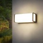 APPLIQUE LED LUCE NATURALE LAMPADA DA MURO 10 WATT INTERNO ESTERNO IP65 NERO