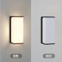 APPLIQUE LED LUCE NATURALE LAMPADA DA MURO 10 WATT INTERNO ESTERNO IP65 NERO