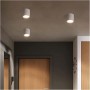 PORTAFARETTO GESSO DA SOFFITTO GU10 PORTA FARETTO CILINDRO BIANCO VERNICIABILE