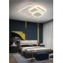 PLAFONIERA LED LUCE CALDA LAMPADARIO 3 QUADRATI 48 WATT QUADRATO MODERNO