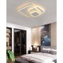 PLAFONIERA LED LUCE CALDA LAMPADARIO 3 QUADRATI 48 WATT QUADRATO MODERNO